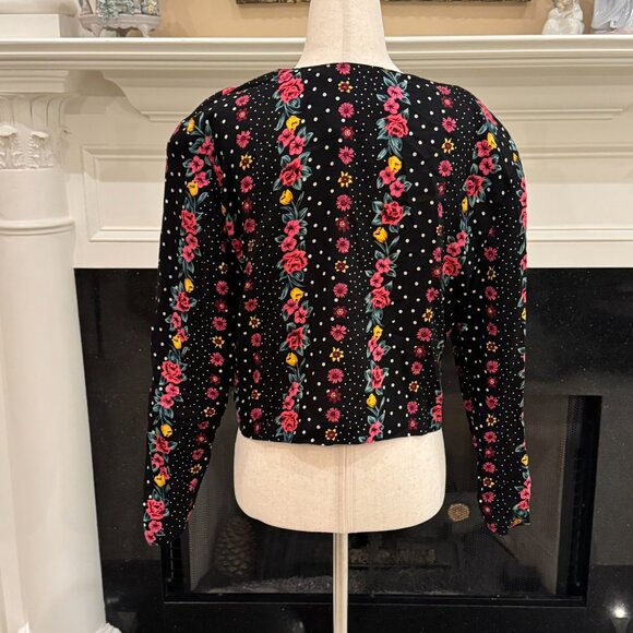 Vintage Autograph American Clothing Floral Cropped Jacket – Women’s Large - Picture 6 of 8